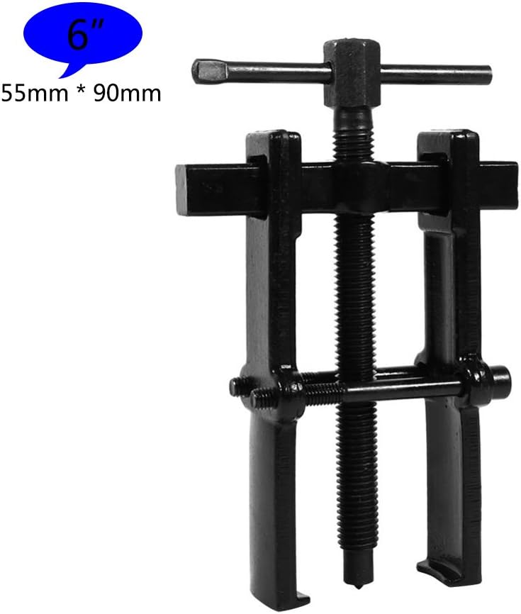 2 Jaw Bearing Puller Remover Forged Gear Removal Repair Tool for Motorcycle Car Auto Adjustable Range Carbon Steel Straight Type Black - 5 Sizes for Choice (6in-55×90mm)