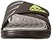 adidas Unisex Adissage Cloudfoam Slides Sandal, Black/Solar Slime/Iron Metallic, 10 US Men