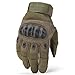 JIUSY Army Military Tactical Touchscreen Hard Knuckle Full Finger Gloves for Outdoor Motorcycle Cycling Racing Hunting Hiking Airsoft Paintball Shooting Work Size Large Green