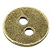 HOUSWEETY 100PCs Bronze Tone 2 Holes Sewing Metal Buttons 11mm(3/8
