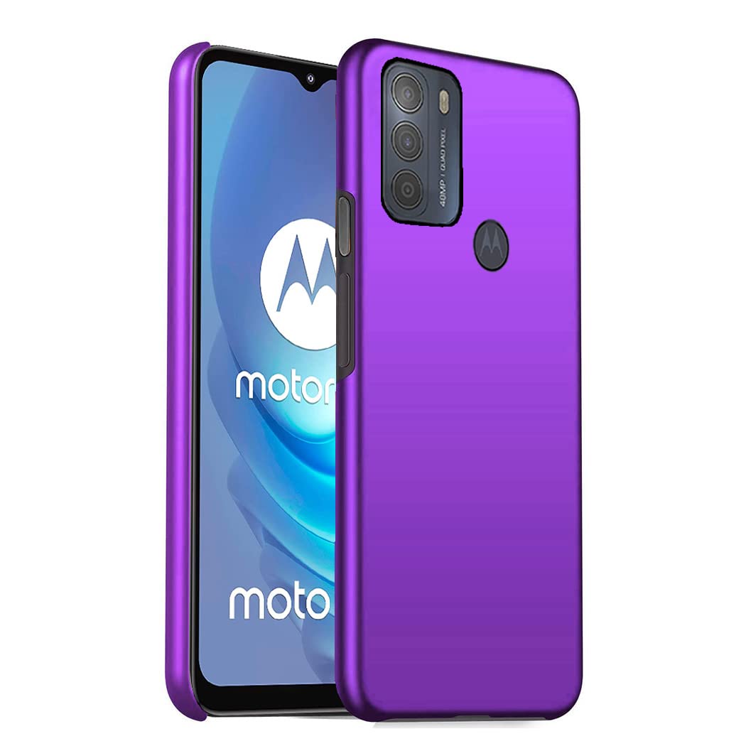 GAPlus Motorola Moto G50 4G Case Ultra Slim Thin Armour Hard Case Matte Rubberized Cover For Moto G50 (Purple)