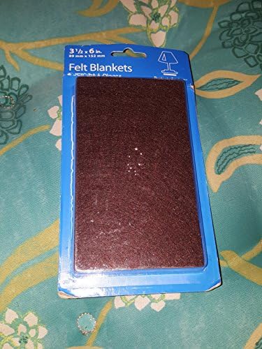 Waxman Consumer Group 4740095N 4-1/2" X 6" Brown Self-Stick Felt Blanket Pads 2 Count