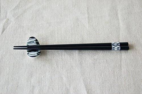 Komon Chopstick and Chopstick Rest Set Japanese Style"Yagasuri" (Arrow Feather Pattern)