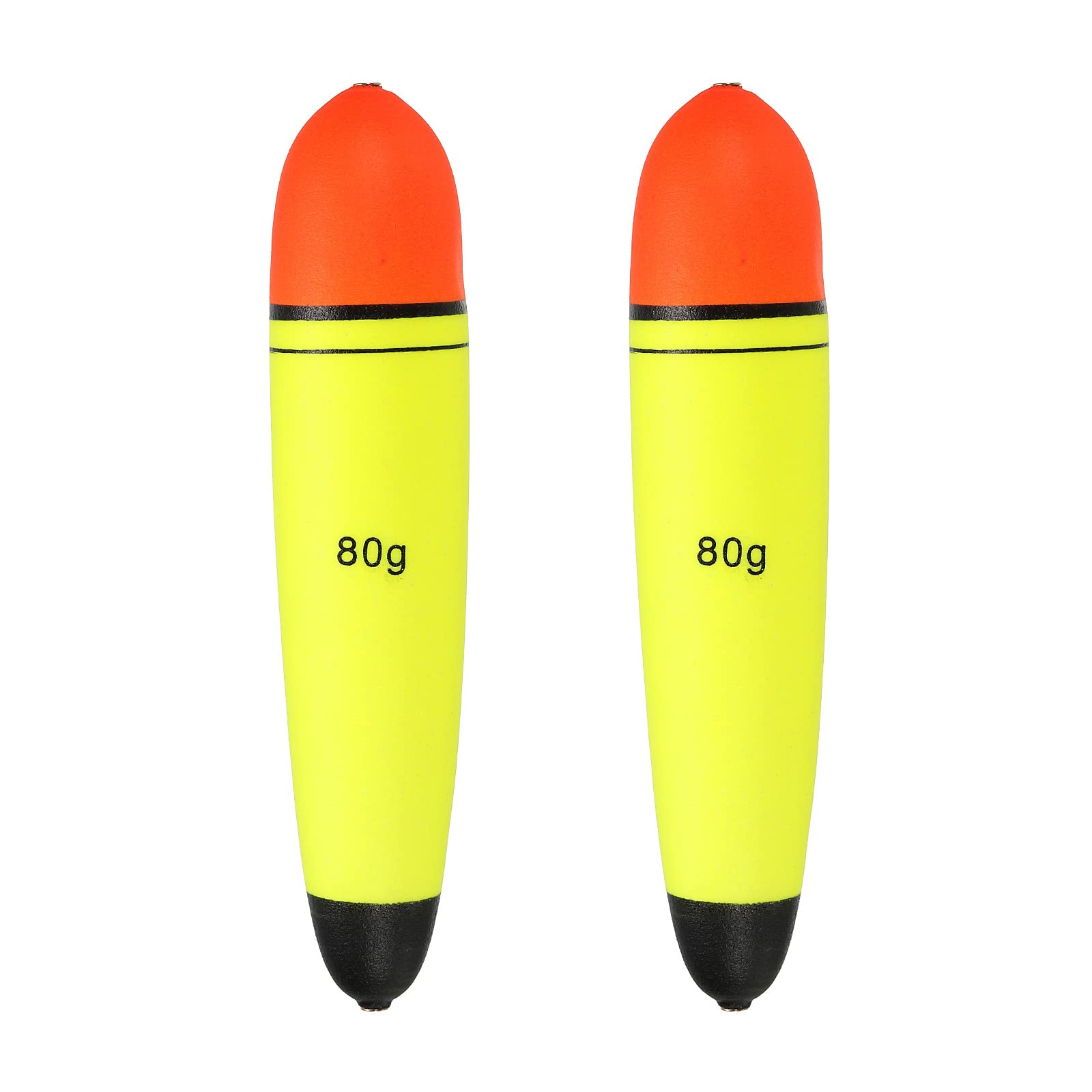 PATIKIL 2.8oz Fishing Slip Bobbers, 2 Pack EVA Fishing Float for Sea Fishing Freshwater, Yellow