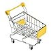 Vktech Mini Shopping Cart Supermarket Handcart Shopping Utility Cart Mode Storage Toy (Yellow)