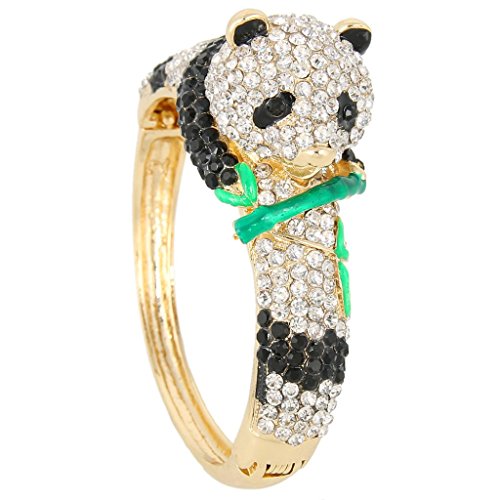 Ever faith austrian crystal lovely panda with bamboo bangle brace…
