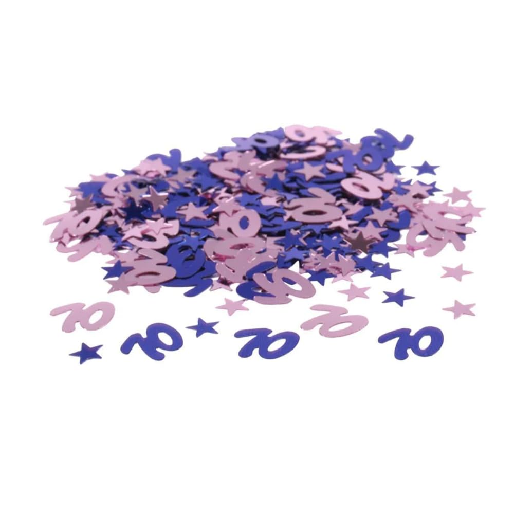 70th Age 70 Blue Confetti with Stars
