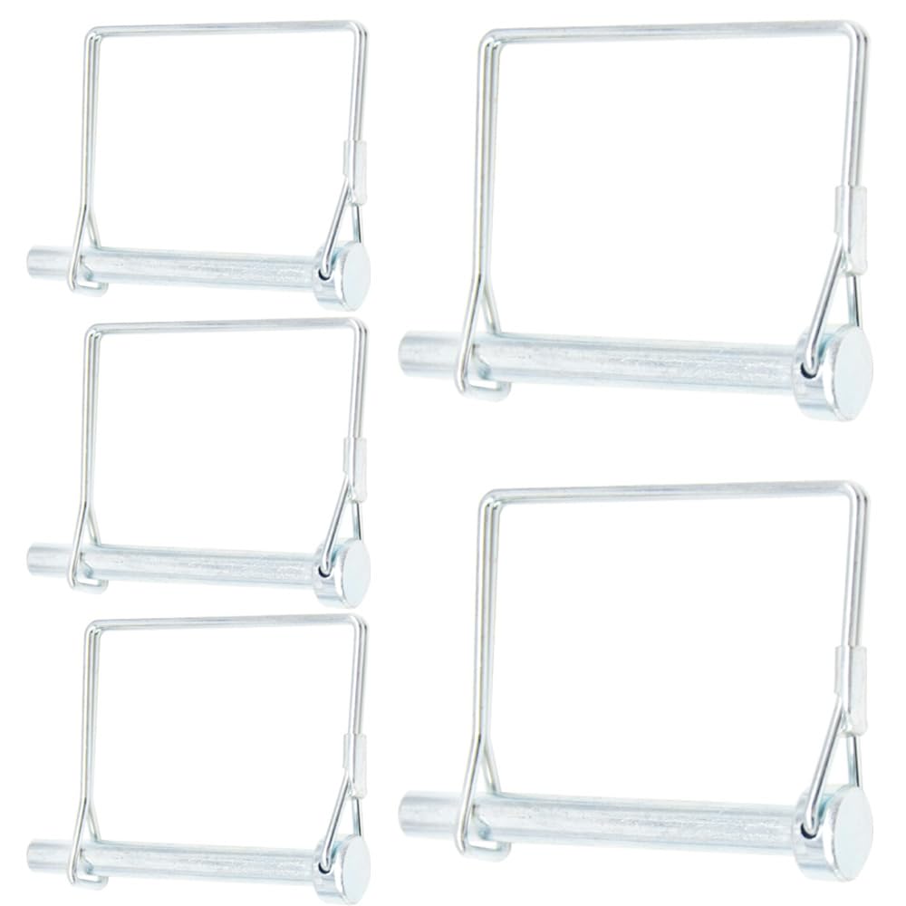 Hocansen 5 Pcs Square Shaft Locking Pin 8x70mm Square Pto Pin Heavy Duty Trailer Pins Lynch Pin Safety Coupler Pin Wire Pins for Farming (8x70mm/FX)