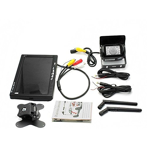 ATian Built-in Wireless Truck Parking System:12-24V Backup Camera + 7 inch HD LCD TFT Monitor Parking Kit IR Night Vision Surveillance Heavy Duty for Long Vehicle Bus Van Pickup Camper - Thumbnail 6