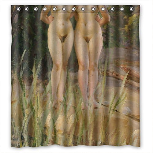 NASAZONE The Anders Zorn Art Painting Bath Curtains Of Polyester Width X Height / 72 X 72 Inches / W H 180 By 180 Cm Decoration Gift For Couples Girls Teens Relatives Hotel. Wipe Clean (