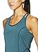 Reebok Women's Dynamic Fitted Performance Racerback Tank Top- Stripe Deep Teal/Green, Large