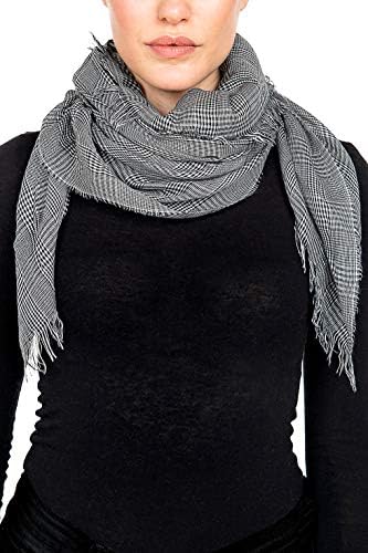 100% made in Italy Organic Cashmere Scarf Square Shawl Wrap Infinity Cover Face Mask Soft Lightweight Women Men