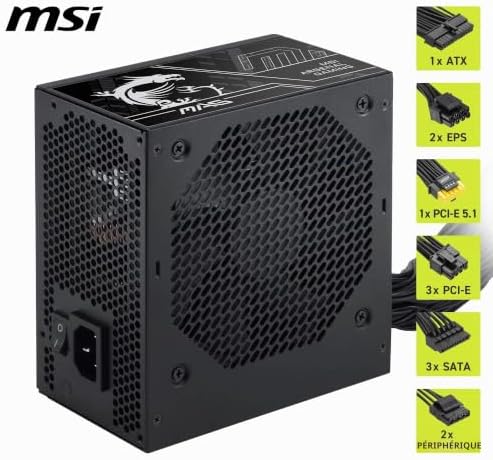 MAG A750BN PCIE5 III Alimentation ATX 3.1, 80 Plus Bronze