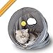 Pet cat house tent,(Large size)cat litter beds Multifunctional pet tunnel,doghouse and pet toys,collapsible,Often used in homes,outdoors,courtyards,parks,journey and car.for Cat/Kitty/Kitten.Grey