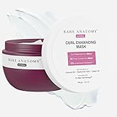 Bare Anatomy Curl Enhancing Hair Mask | Smoothens & Conditions Hair with Curl Retention & 2X Frizz Protection For 48 Hours | Coconut Oil Hyaluronic Acid & Castor Oil | Sulphate & Paraben Free | 250g