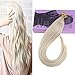 18inch #60 I Tip Platinum Blonde Hair Extensions Human Hair,Pre Bonded Keratin Stick Tipped Cold Fusion Hair Extensions Human Hair Straight Remy Human Hair 1G/S 50G/Pack