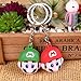 PantShop Super Mario Toys - Mario & Luigi Figurines - Yoshi & Mario Bros Action Figures - Set of 3 Mario PVC Toy Figures for Kids & Adults - Premium Cake Toppers + 2 Keychains - Great Geek Present