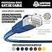 InstallerParts (10 Pack Ethernet Cable CAT5E Cable UTP Booted 2 FT - Blue - Professional Series - 1Gigabit/Sec Network/Internet Cable, 350MHZ