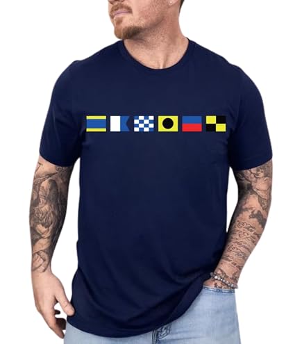 Amazon.com: Maritime Nautical Signal Alphabet Flags T-Shirt