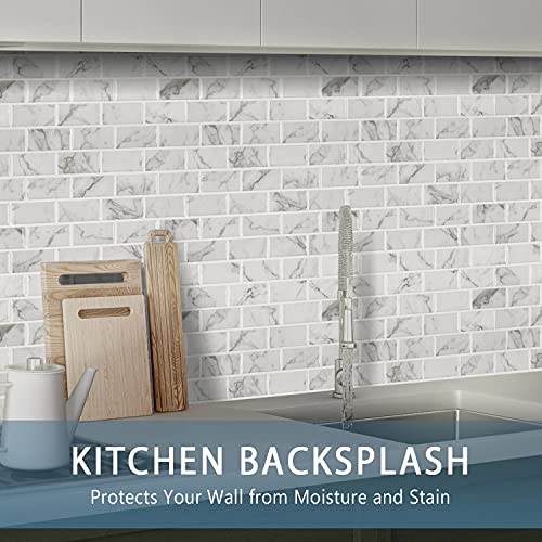 thumbnail image 2 of STICKGOO 10-Sheet Peel And Stick Backsplash Tiles, 12×12, Self Adhesive Marble Tiles, Adhesive 2 of 13