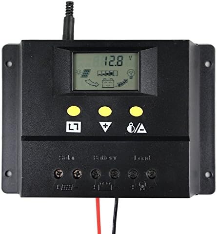 coolper Solar Charge Controller inverter Solar Controller Charger 60A/80A 12V/24V PWM Solar Controller Charger Display (60A)