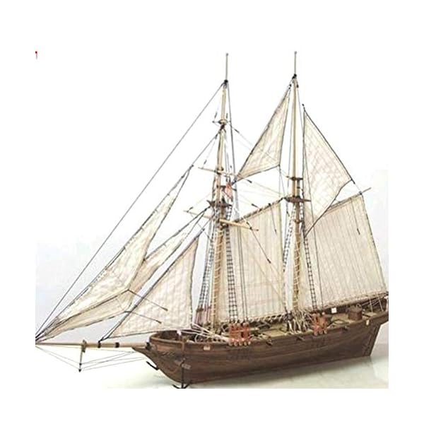 Guanan Segelboot Modell, Holzschiff Modelle, DIY Schiffsmodell Kit, Dekoration Modellbausatz Holz Schiff Bausatz…