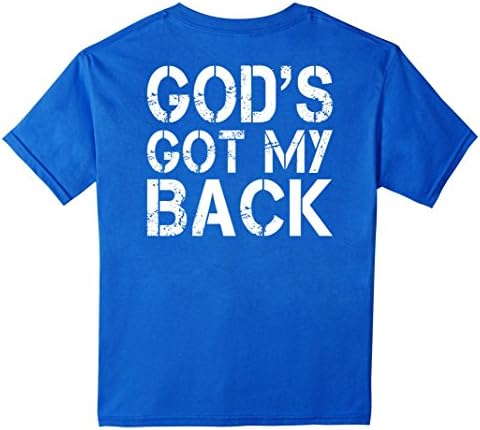 Kids Gods Got My Back Faith Tee Christian Faith T Shirt 12 Royal Blue
