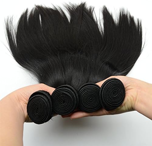 Arison Hair Virgin Brazilian Hair Extensoins Silky Straight Hair Weave Bundles Natural Black Color 3 Bundles (10" 10" 10")