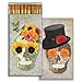 Decorative Match Boxes Skulls and Skeletons with Long Matches Great for Lighting Candles, Grills, Fireplaces and More | Set of 2 Large Match Boxesthumb 1