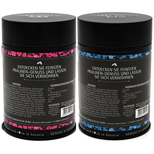 Hallingers 2x 12 Manufaktur-Pralinen handgemacht, ohne Alkohol (300g) - Danke Mama & Danke Papa (Premiumdose… – Bild 4