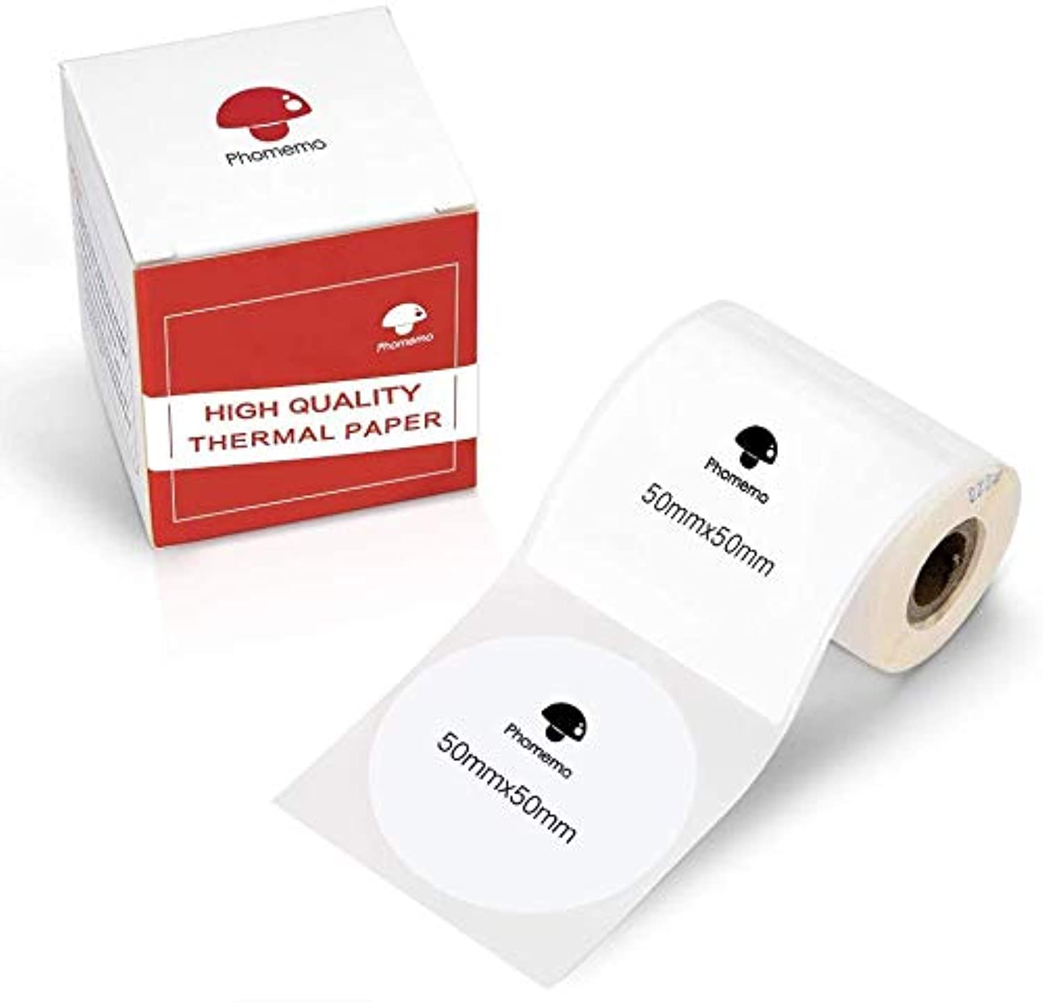 Phomemo M110 120 M220 M200 Labels Round Label for Phomemo Label Printer,50 x 50mm (1.96" x 1.96") Thermal Sticker Paper M110 Labels Paper Easy to use for Barcode Name Address Logo,140 Labels/roll
