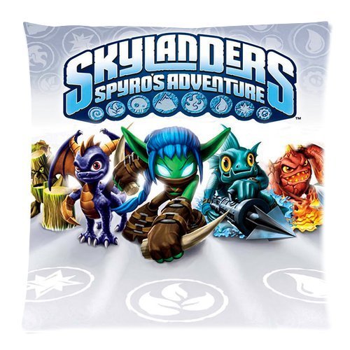 Generic Skylanders Spyro's Adventure Pattern Printed Custom Zippered Personalized Pillowslips Cushion Cover Pillow Cases 18x18 (Twin sides)