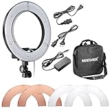 Neewer Camera Photo/Video 14 inches/36centimeters Outer 36W 180 Pieces LED SMD Ring Light 5500K Dimmable Ring Video Light with Plastic Color Filter Set and Universal Adapter with US/EU Plug