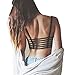 Outtop Sexy Crop Tops Women Strap Vest Cut Out Shirt Summer Bra Beach Tank (Black)