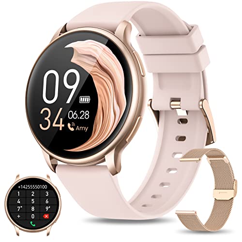 Smart Watches for Women (Answer/Make Call), 2023 Newest AMOLED Bluetooth  Smartwatch for Android Phones and iPhone, Waterproof Fitness Tracker with 