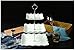 Jusalpha® 3-Tier Square White Porcelain Cake Stand Dessert Stand-Cupcake Stand-Tea Party Serving Platter (3SW Silver)