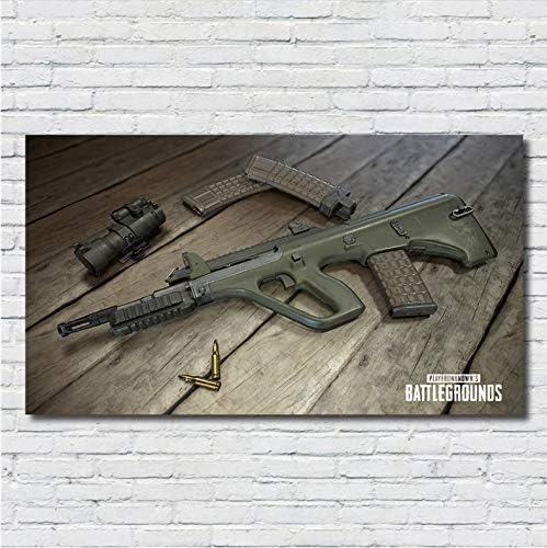 mohanshop Pubg Gun Game Magnification The Winner Boy Painting Quality Home Decor Art Decor Posters Wall Art Canvas Painting A102 (40X60Cm) Without Farme