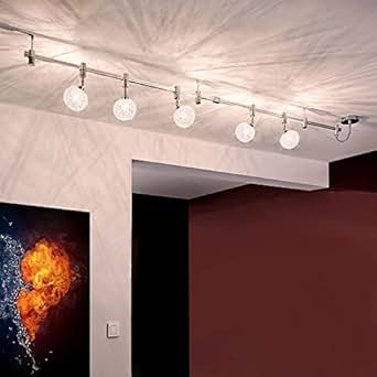 Sistema de riel con luces LED para empotrar en techo, de alto voltaje