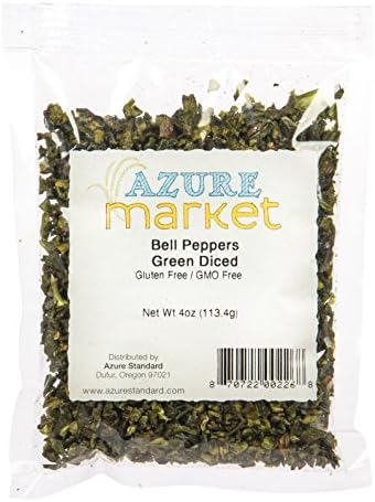 Azure Market Bell Peppers, Green, Diced, Dehydrated - 4 oz