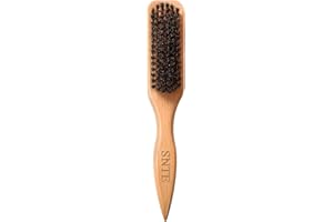 Slick Back Hair Brush, Boar Bristle Hair Brush for Women & Men Thin to Medium Hair, Smoothing Brush for Slick Back Hair Sleek