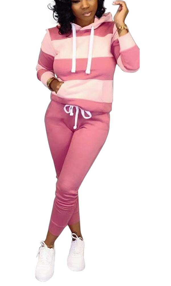 Jogging Suits for Women - Two Piece Sweatsuit Pullover Hoodie + Long Pants Tracksuit Set Jumpsuits