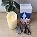 Bello Luna 4.9in LED Flameless Candle Tear Wave Shaped Rechargeable and Environmental Flickering Candle with Remote Control