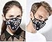 Muryobao Anti Pollution Mask Military Grade N99 Respirator Mask with Valve Replacement Filter Washable Cotton Anti Dust Mouth Mask for Men Women Blue Flower,One Size