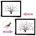 Fingerprints Tree, KOMIWOO Creative DIY Canvas Painting Signature Sign-in Guest Book for Wedding Birthday Party Baby Shower Graduation with 4pcs Ink Pads