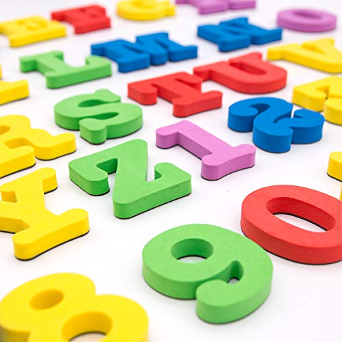 YANSION Magnetic Letters and Numbers for Kids Classroom Gift Set Refrigerator Magnet Educational Alphabet Toy Preschool Learning, Spelling Counting Games, Math Skills for Toddler(41pcs)