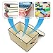EZOWare Large Storage Boxes [3-Pack] Large Linen Fabric Foldable Storage Cubes Bin Box Containers with Lid and Handles for Nursery, Closet, Kids Room, Toys, Baby Products (Beige)