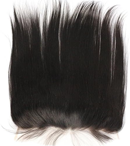 WOB hair 100% Brazilian Human Hair Silk Straight 13"X4" Lace Frontal Natural Realistic Hairline 130% Density Illusion Frontal With Baby Hair 18inch Natural Color