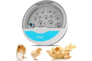 HOWOOIUA 9 Egg Incubator for Hatching Eggs – Automatic Temperature Control, LED Candler, High Hatch Rate – Ideal for Chicken, Quail, Parrot Eggs