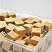eZAKKA Wood Push Pins 100Pieces Square Wooden Thumb Tacks Decorative for Cork Boards Map Photos Calendar with Box
