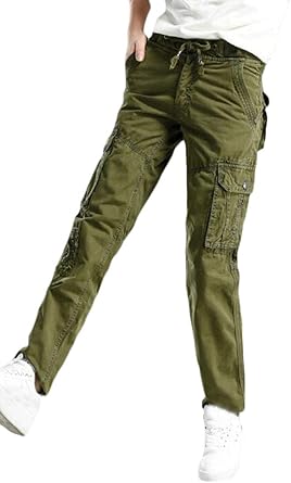elastic waist cargo work pants